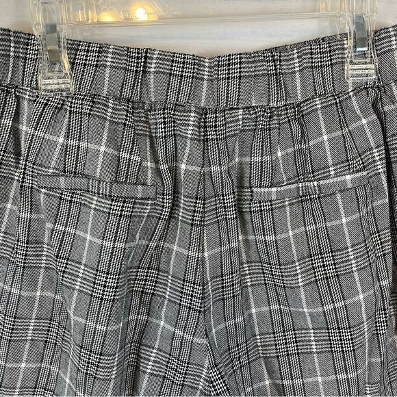 NWOT Sky & Sparrow Women’s Black & White Plaid Dress Pants Elastic Waist Small - Picture 9 of 9